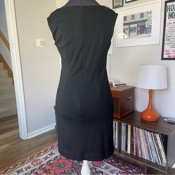 NWT Ann Taylor Black Sequin Sheath Holiday Party Cocktail Dress Size 6 - Picture 2 of 5